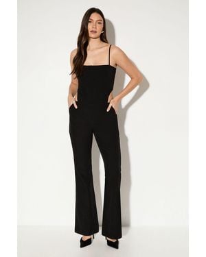 MissPap Tailored Cut Out Corset Jumpsuit - Black