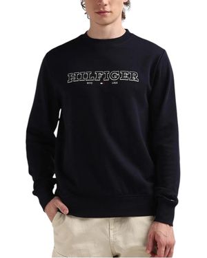 Other Tommy Hilfiger Sweatshirt Casual Cotton Pullover New Crew Neck - Black