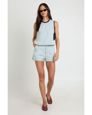 Boohoo Tall Denim Mini Short - Blue