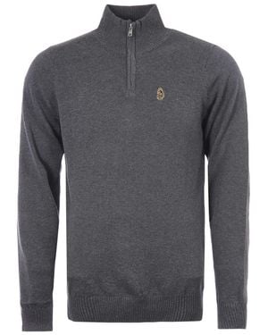 Luke 1977 Pretender Half Zip Jumper - Grey