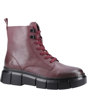 Hush Puppies Fawn Ladies Ankle Boots - Purple