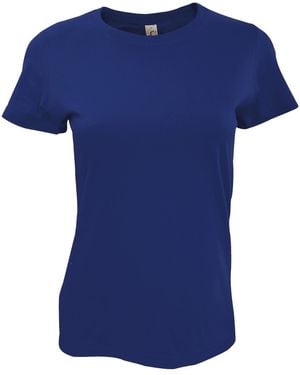 Sol's Ladies Imperial Heavy Short Sleeve T-Shirt (French) - Blue