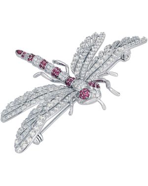 LÁTELITA London Dragonfly Brooch Ruby Cz - Pink
