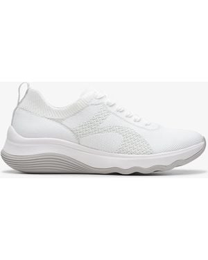 Clarks Circuit Tie Knit Shoes - White
