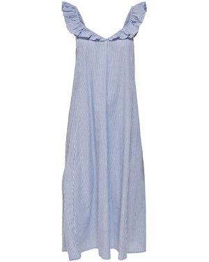 ONLY Gestreepte Jurk Onlallie Lichtblauw/Wit - Blue