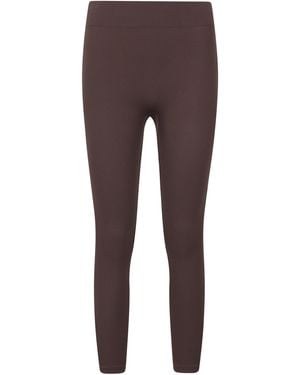 Mountain Warehouse 'Carmel' Ribbed Trousers Seamless Thermal Base Layer Trousers Polyamide - Brown