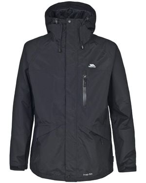 Trespass Corvo Hooded Full Zip Waterproof Jacket/Coat - Blue