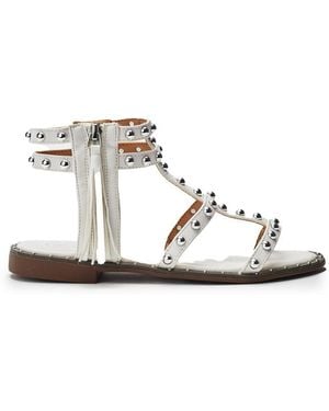 b.soleful Saffire Sandals Faux Leather - White