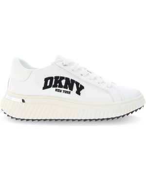 DKNY Leon Varsity Lace Up Shoes - White