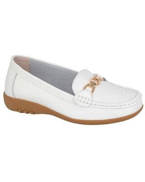 Boulevard Saddle Loafers (Extra Wide) - White