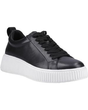 Hush Puppies Harlow Leather Trainers - Black