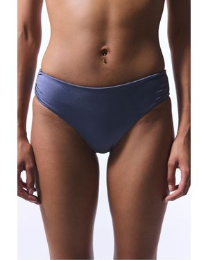 Penti Seashell Ruched Bikini Bottom - Blue