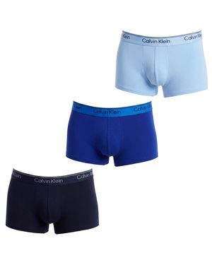 Calvin Klein Pack 3 Boxer Low Rise Microfiber Stretch Nb4409 - Blue