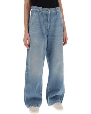 Palm Angels Wide Leg Jeans - Blue