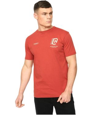 Crosshatch Morville Cotton T-Shirt - Red