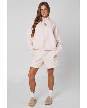 Urban Bliss Circle Print Hoodie - Pink