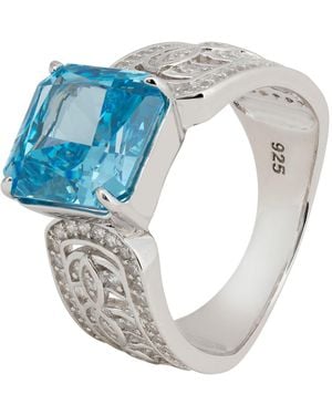 LÁTELITA London Rowena Cocktail Ring Topaz Sterling - Blue
