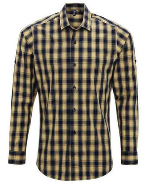 PREMIER Mulligan Checked Cotton Long-Sleeved Shirt - Green
