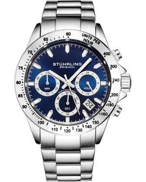 Stuhrling Ultima 3960 Quartz 42Mm Chronograph - Blue