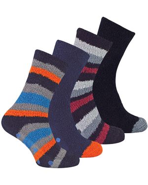 Sock Snob 4 Pair Bed Socks - Blue