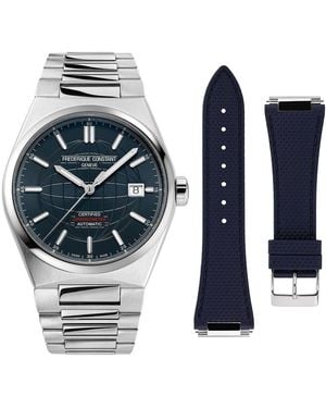 Frederique Constant Frédérique Constant Highlife Automatic Cosc Horloge Zilverkleurig Fc-303bl3nh6b - Blauw