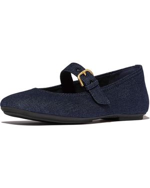 Fitflop Delicato Polyester Dark Denim Shoes - Blue