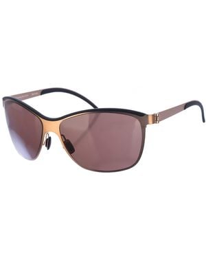 Mercedes-benz Oval-Shaped Metal Sunglasses M1047 - Brown
