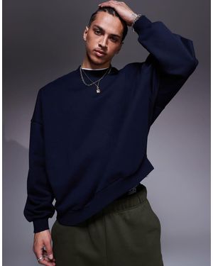 ASOS Premium Heavyweight Extreme Oversized Sweatshirt - Blue