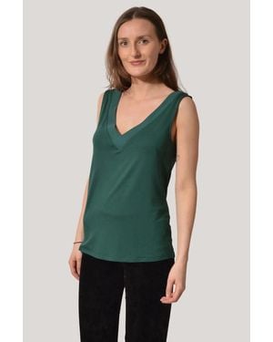 Warehouse V Neck Cami Top - Green