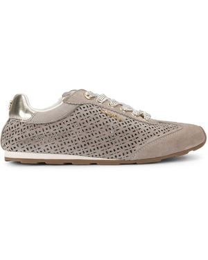 Carvela Kurt Geiger Suede Tivoli Laser Trainers - Grey