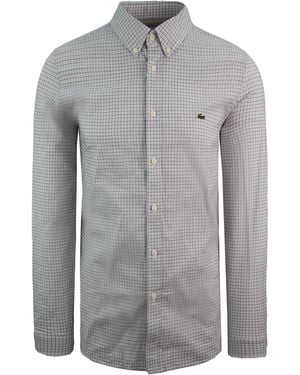 Lacoste Stretch Slim Fit Shirt Cotton - Grey