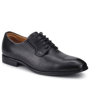 Jones Bootmaker Manson Wide Fit Wax-Finished Leather Oxfords - Black