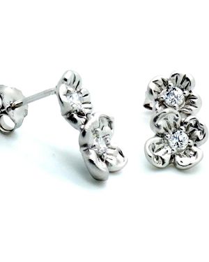Orphelia 925 Sterling Stud Earrings - Black