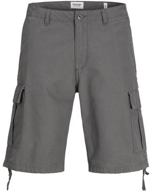 Jack & Jones Shorts Summer Cotton Cargo Combat - Grey