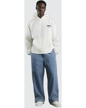 River Island Joggers Baggy Fit Denim Cotton - Blue