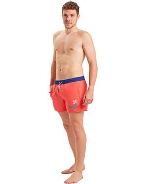 Munich Coral Boxer Swim Trunks - Red