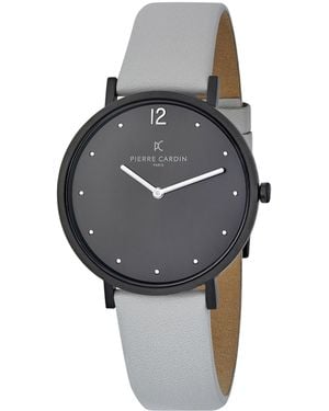 Pierre Cardin Belleville Simplicity Watch Cbv.1037 Leather - Grey