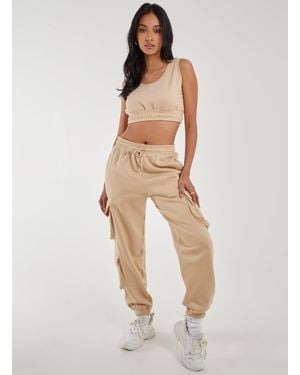 Pink Vanilla Lounge Pocket Joggers - Natural