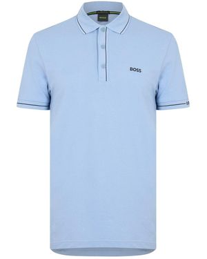 BOSS Paule Short Sleeve Polo Shirt - Blue