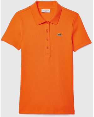 Lacoste Slim-Fit L..D Ribbed Cotton Polo Shirt - Orange