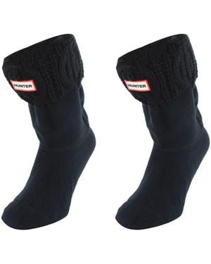 HUNTER Original Cable Short Boot Socks - Black
