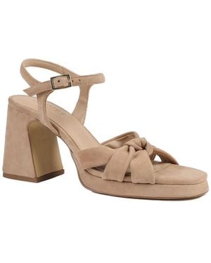 Jones Bootmaker Gloriana Block Heel Leather Buckled Sandals - Brown
