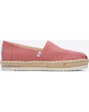 TOMS Alpargata Platform Rope Shoes - Pink