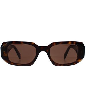 Prada Rectangle Tortoise Pr17Ws - Brown