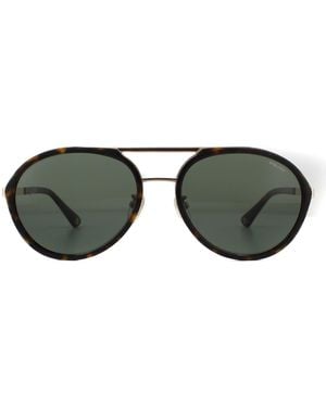 Police Aviator Shiny Rose Sunglasses Metal - Brown