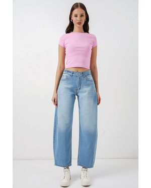 Bigdart High Waist Wide Leg Jeans - Blue