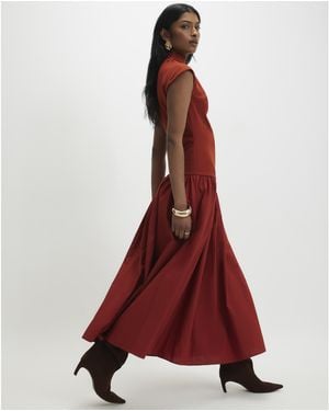 River Island Maxi Dress Short Sleeve Hybrid Drape - Red