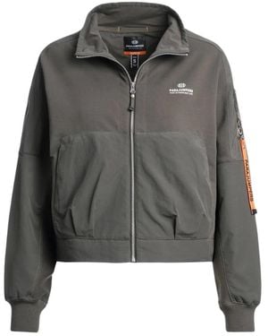 Parajumpers Jade Dark Mud Gret Zip-Up Sweatshirt - Grey