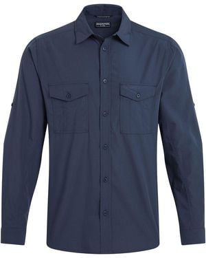 Craghoppers Kiwi Ii Long-Sleeved Shirt (Ombre) - Blue