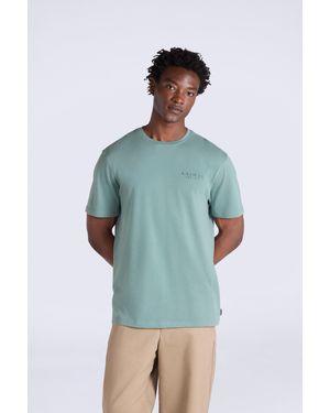 Mountain Warehouse 'Chase' T-Shirt Cotton Relaxed Fit Breathable Summer Tee - Blue
